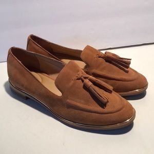 Franco Sarto Hilly Tassel Suede Smoking Loafer 7.5